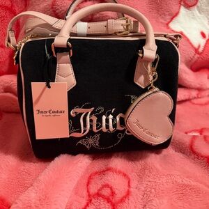 Juicy Couture Black and Pink Women's Bag